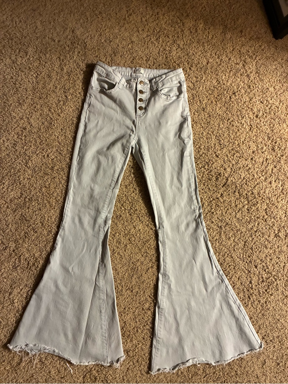 easel Light Wash High-Rise Flare Jeans